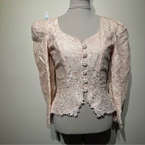 Vintage Lace Pale Pink Cachet Blouse